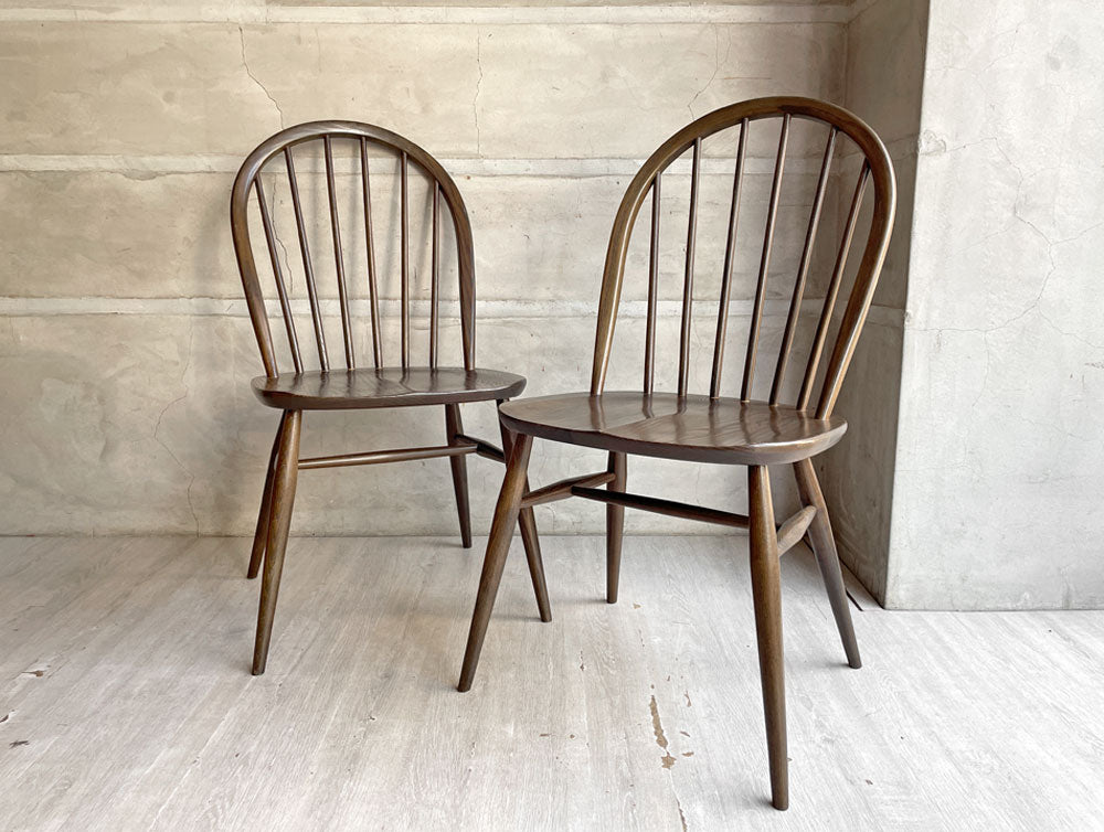 アーコール Ercol オリジナルズ Originals 1877 ウィンザーチェア ダイニングチェア スポークバック アッシュ材 英国 2脚 中古品 買い取りしました。