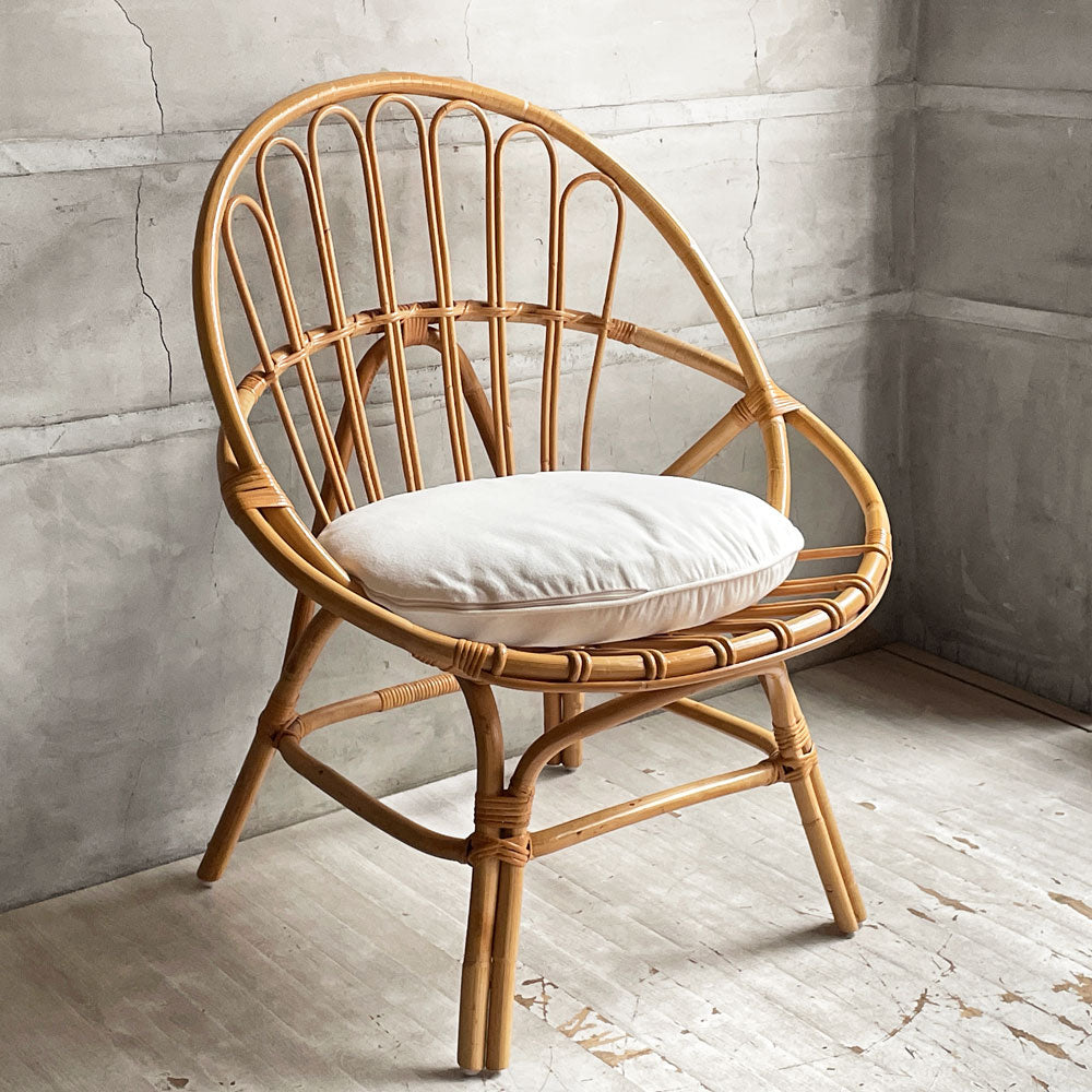 【学芸大学店】ウニコ unico カージュ CAGE 1Pソファ イージーチェア ラタン クッション付き ナチュラル リゾートスタイル 買取させていただきました。