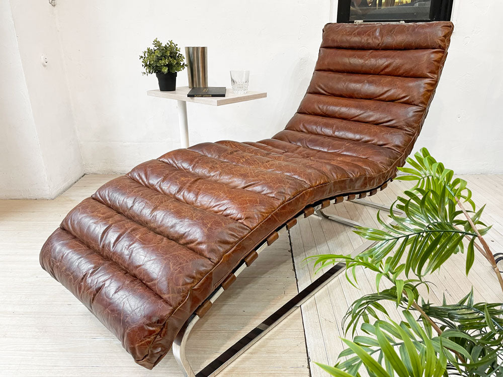 レストレーション ハードウェア Restoration Hardware オビエド シェーズ ラウンジ Oviedo Chaise レザー 本革 シェーズロング 寝椅子 中古品 買い取りしました。