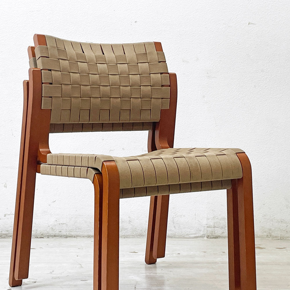 【祖師ヶ谷大蔵店】アルフレックス arflex エヌティースリム NT SLIM ダイニングチェア スタッキングチェア アームレス 布テープ × オーク材 プライウッド ウォールナットカラー 川上元美 買取させていただきました。