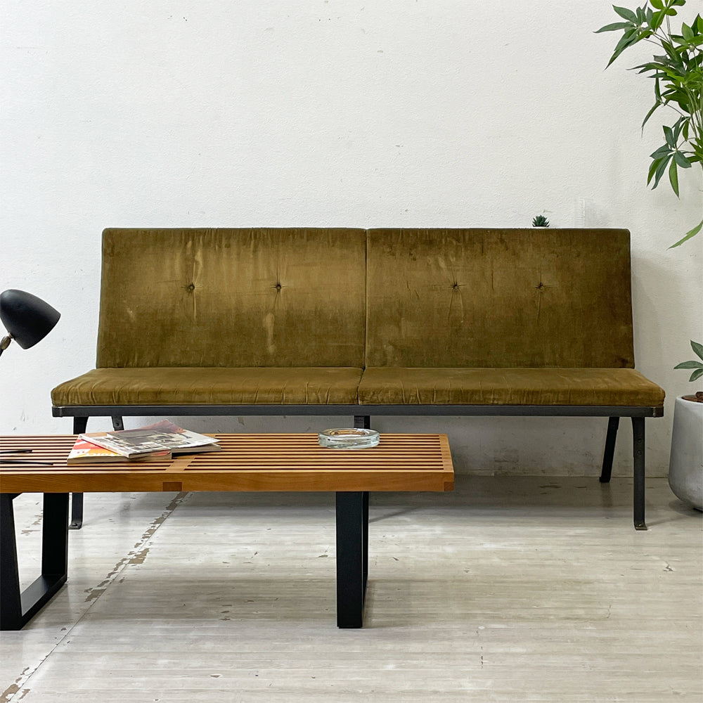 【祖師ヶ谷大蔵店】トラックファニチャー TRUCK FURNITURE バードベンチ Bird BENCH W180cm スチール ナラ無垢材 F-72 OLIVE VELUDO インダストリアル 定価：￥ 374,000- 買取させていただきました。