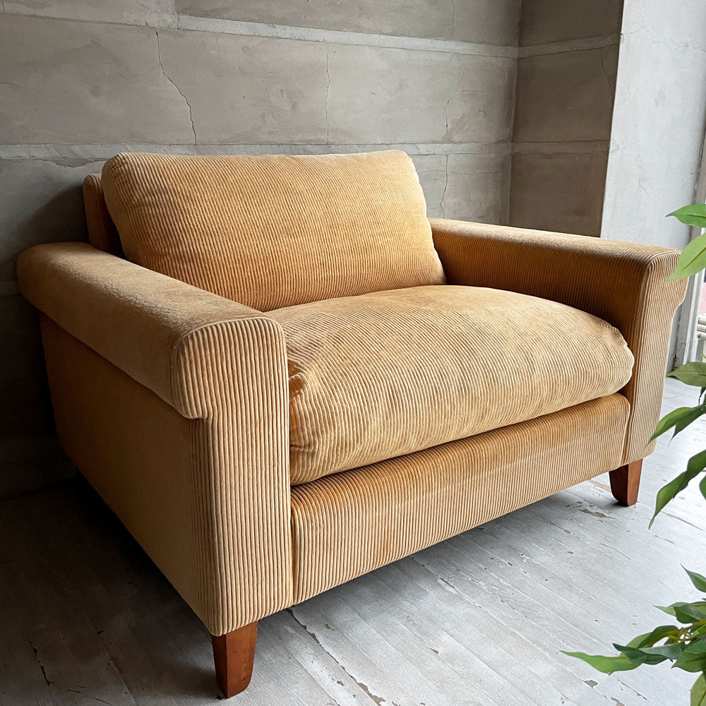トラックファニチャー TRUCK FURNITURE FKソファ FK SOFA 1.5シーター  フェザークッション F-22 マスタード コーデュロイ 廃番生地 ～幸せマスタード～