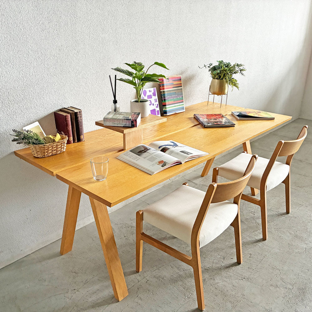 【登戸BASE店】アリアケ ARIAKE サギョウテーブル Sagyo Table オーク材 トレイ付き ダイニングテーブル ワークデスク W200cm 芦沢啓治 買取させていただきました。