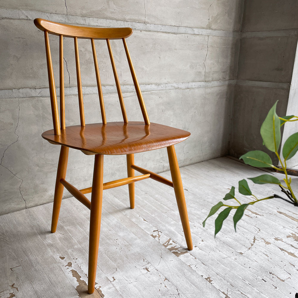 【学芸大学店】エズビーヴァーケン Edsby Verken ファネットチェア Fanett Chair ダイニングチェア チーク材×ビーチ材 イルマリ・タピオヴァーラ スウェーデン 北欧ビンテージ 買取させていただきました。