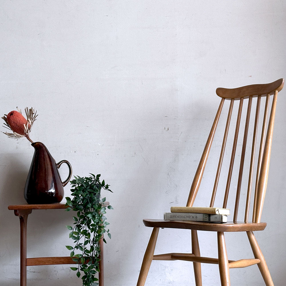 【自由が丘店】アーコール ERCOL ゴールドスミス ダイニングチェア ハイバック スティックバック エルム材 買取させていただきました。