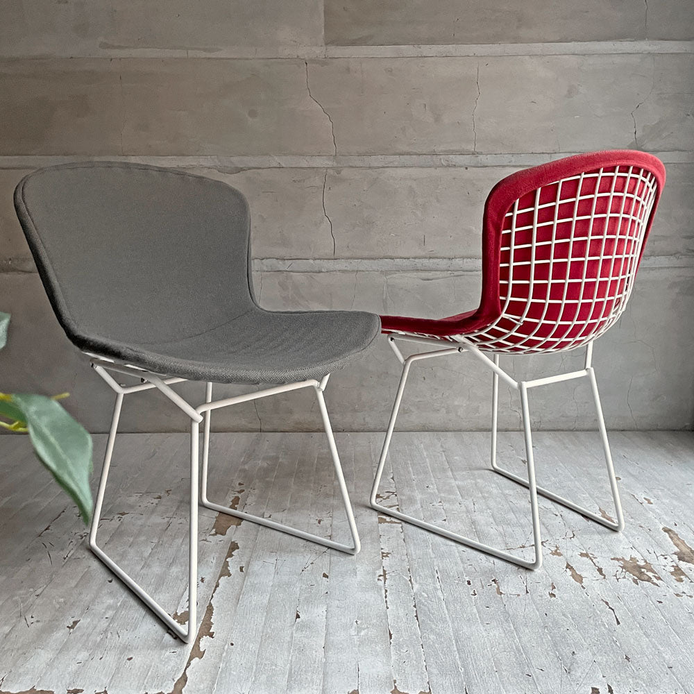 【学芸大学店】ノル Knoll 420 サイドチェア ワイヤーチェア ダイニングチェア ホワイト × レッド ファブリック フルカバー仕様 ハリー・ベルトイア ミッドセンチュリー ビンテージ 買取させていただきました。