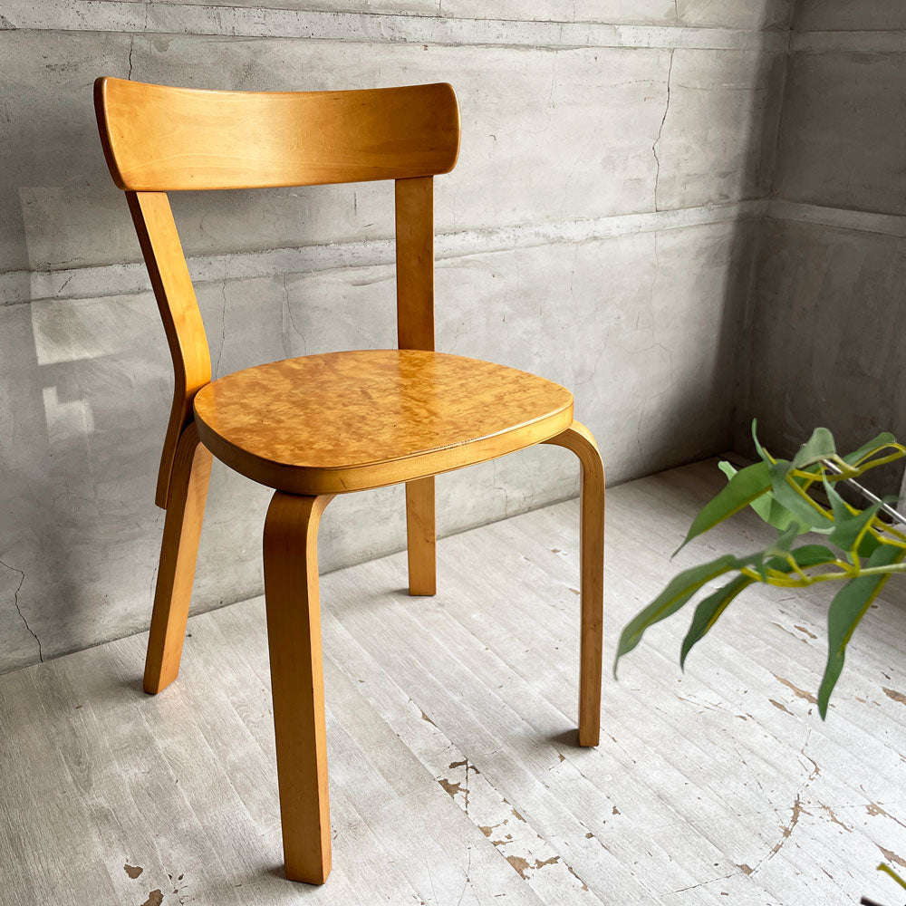 【学芸大学店】アルテック artek チェア69 ダイニングチェア カーリーバーチ材 スウェーデン製 40年代 ビンテージ 希少 アルヴァ・アアルト ♪ 買取させていただきました。