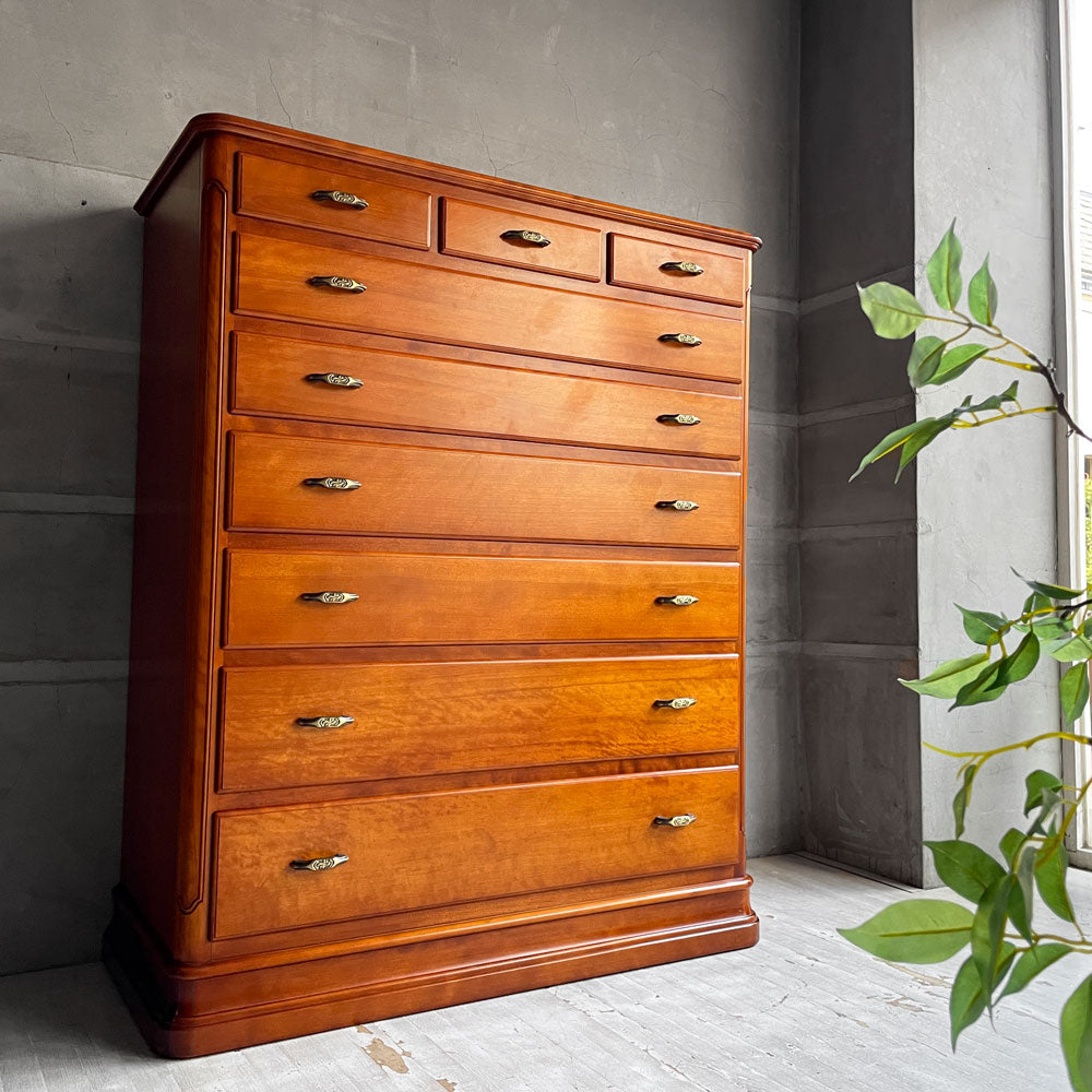 横浜ダニエル DANIEL エトランジェ Etranger 7段チェスト 抽斗9杯 樺桜材 アーリーアメリカン クラシカル～はまっこは和洋折衷～