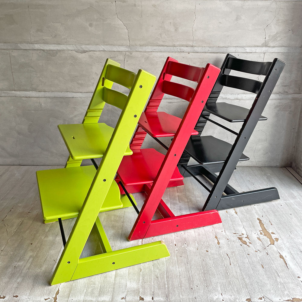 【学芸大学店】ストッケ STOKKE トリップトラップ TRIPP TRAPP ベビーチェア キッズチェア ブラック レッド ライムグリーン S/N無し ノルウェー 北欧家具 ♪ 買取させていただきました。