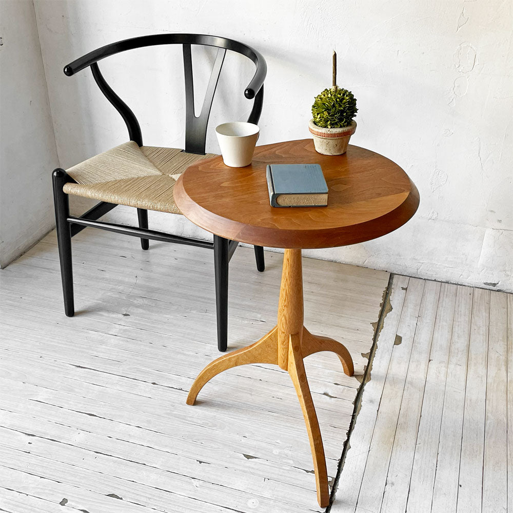 【下北沢店】高山ウッドワークス Takayama Wood Works ティーテーブル W481K(ウォールナット+オーク) サイドテーブル 柏木工 買取させていただきました。