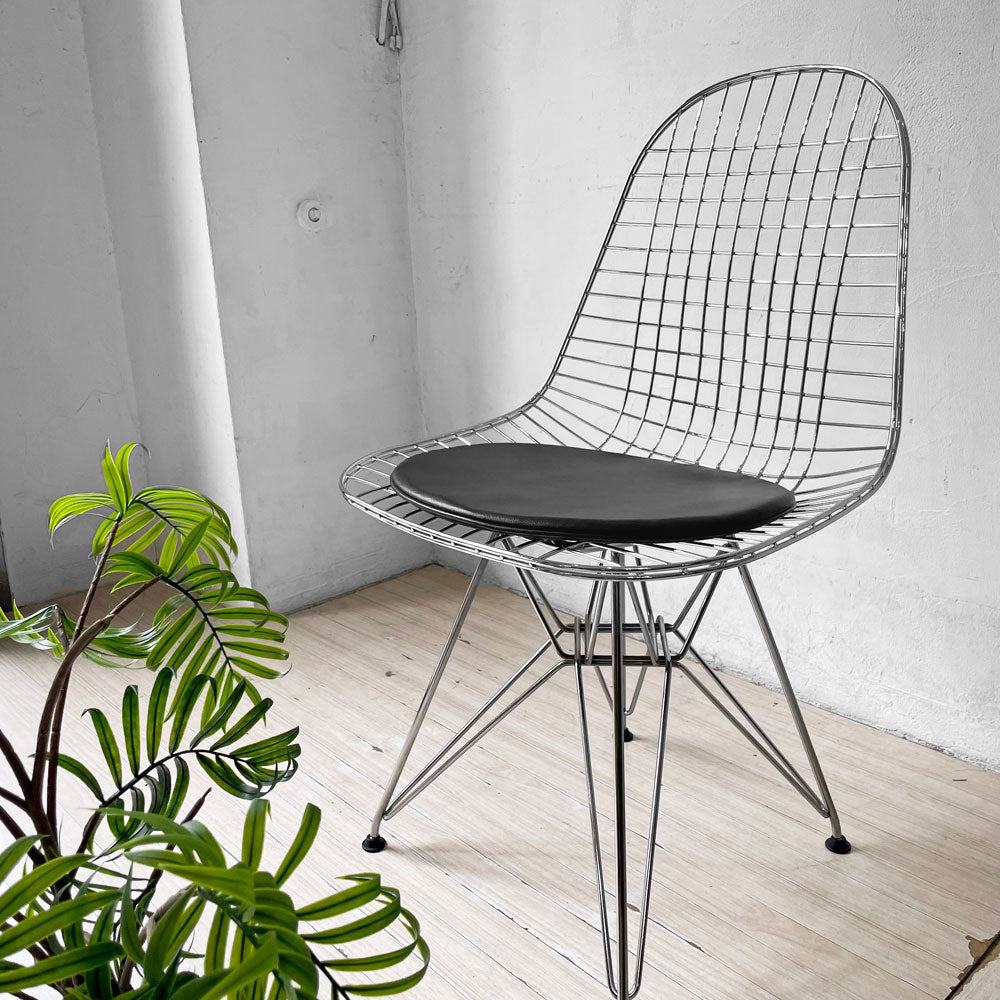 ハーマンミラー Herman Miller DKR ワイヤーチェア Eames Wire Chair エッフェルベース シートパッド付 C&R イームズ ミッドセンチュリー～キャッチーな一脚～