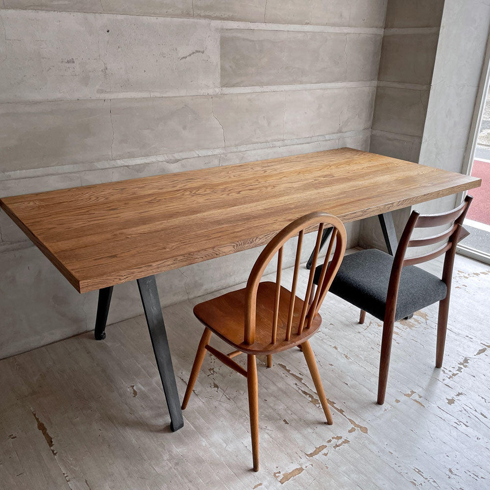 【学芸大学店】クラッシュゲート CRASH GATE ノットアンティークス Knot antiques ヨーク YORK ダイニングテーブル オーク無垢集成材 鋳物 廃番 関家具 買取させていただきました。