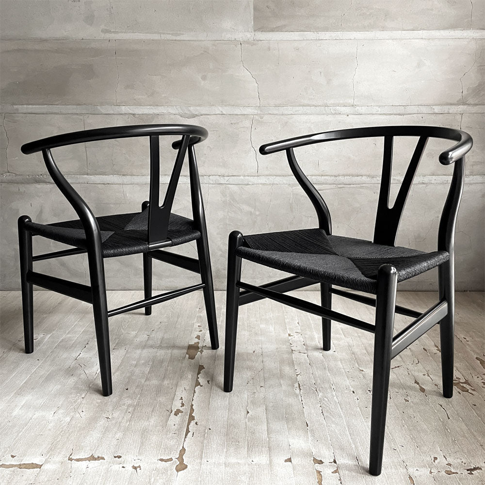 カールハンセン＆サン Carl Hansen & Son CH24 Yチェア ブラックラッカー×ブラックペーパーコード ビーチ材 日本仕様サイズ ハンス・J・ウェグナー デンマーク 北欧家具～中国由来の北欧を代表する一脚～