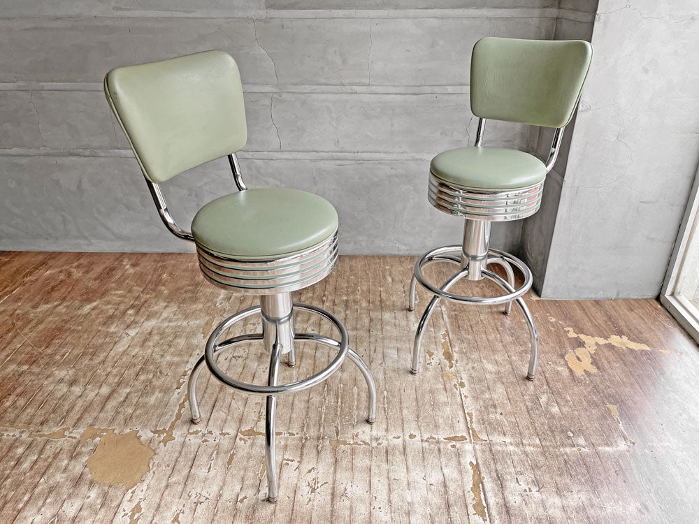 ビトロシーティング Vitro Seating ダイナースツ―ル カウンターチェア アーチレッグ アクアカラー H104cm USビンテージスタイル アメリカン ミッドセンチュリー A＆B 中古品 買い取りしました。