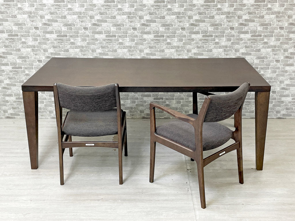 カリモク karimoku 食堂テーブル ダイニングテーブル DT6400MK オーク材 モカブラウン W180cm モダンデザイン 定価￥112,000- 中古品 買い取りしました。