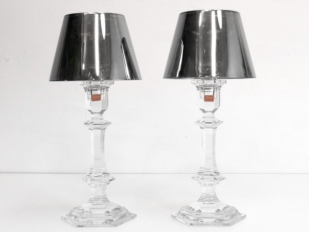 バカラ Baccarat アルクール アワーファイヤー キャンドルスティック HARCOURT OUR FIRE CANDLESTICK シルバー フィリップ・スタルク 美品 2点 中古品 買い取りしました。