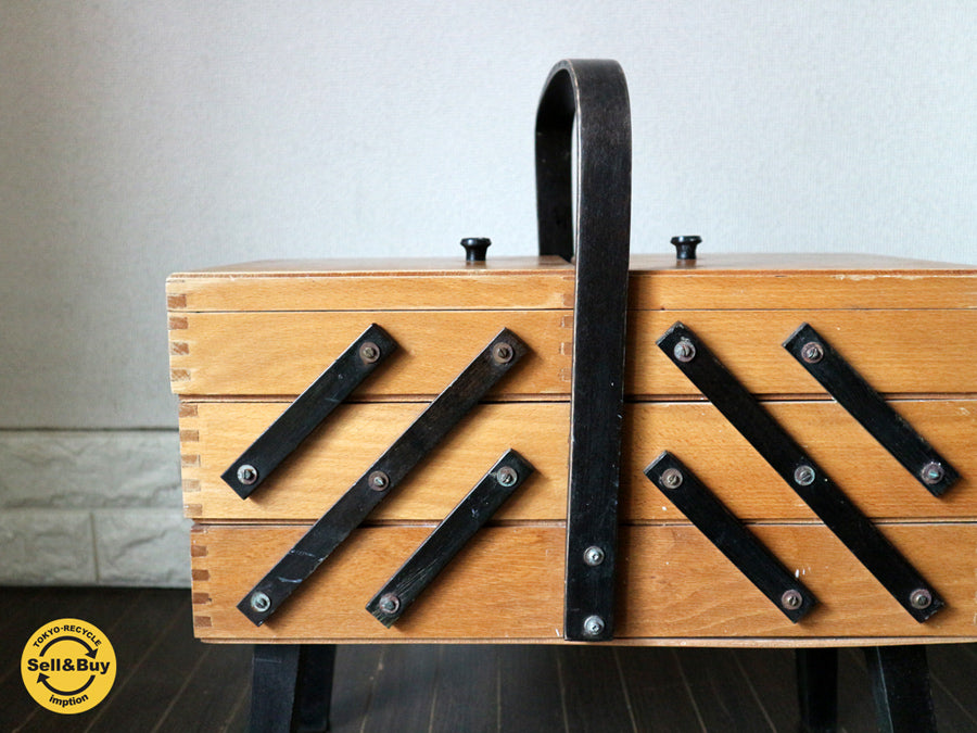 イギリス アンティーク ソーイングボックス 古材 裁縫箱 メイクボックス ～日常生活を豊かにするかわいい相棒～ 【 買取と販売とレンタルのお店 】