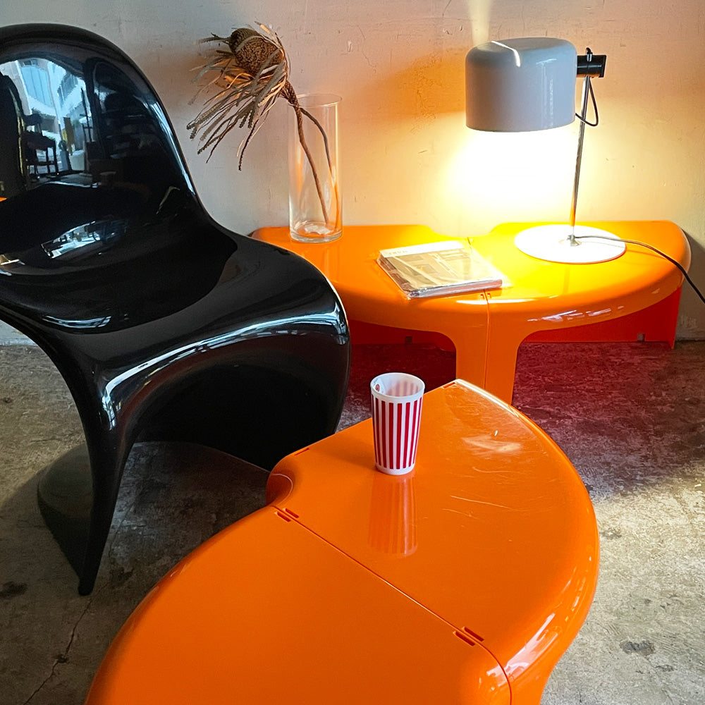 ビーライン B-LINE クアトロクアルティ Quattro Quarti シェルフ ローテーブル オレンジ イタリア ルドルフォ・ボネット スペースエイジ ～ 自由な発想で楽しむ ～