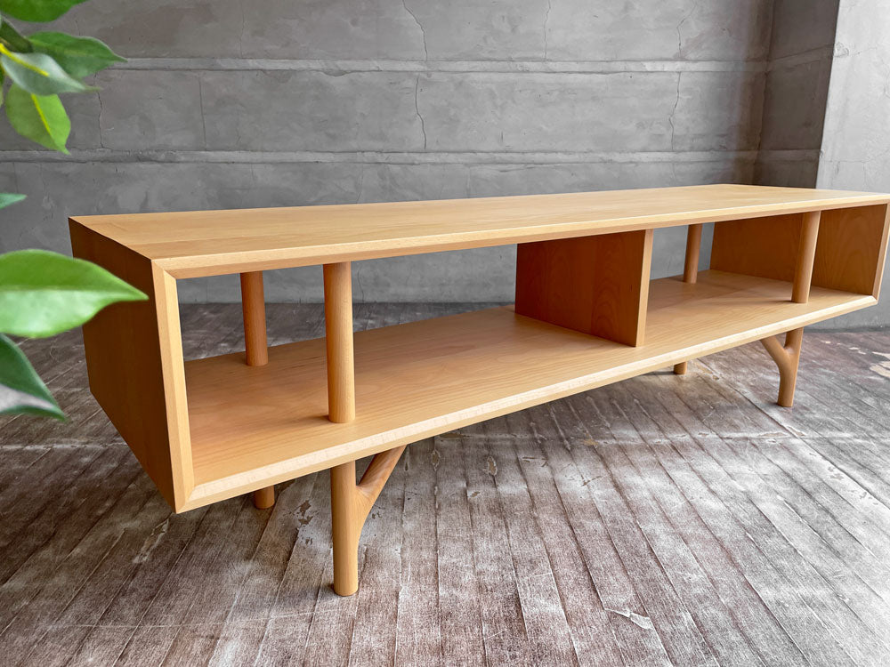 グラフ graf ｒシリーズ 150 open shelf オープンシェルフ キャビネット AVボード ビーチ材 廃番希少  中古品 買い取りしました。