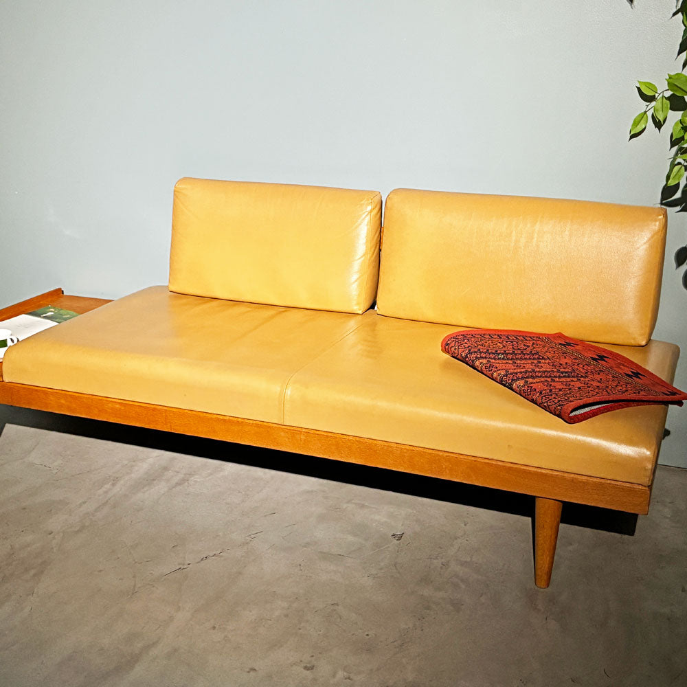 エコーネス EKORNES Svane デイベッド Ingmar Relling ノルウェー ビンテージ オーク材 本革 キャメル 北欧家具 ソファベッド～五徳～
