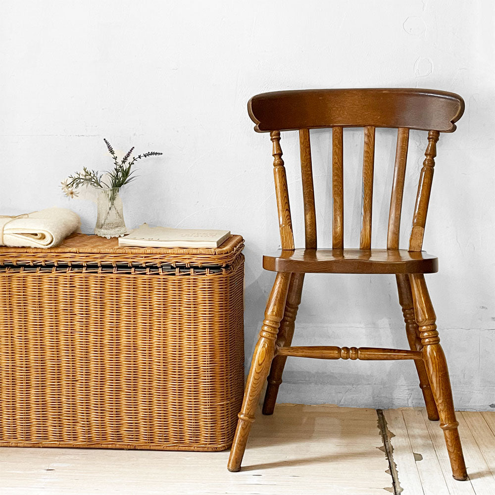 【下北沢店】ロイズアンティークス Lloyd's Antiques スラットバックチェア ダイニングチェア オーク無垢材 英国 ビンテージスタイル 買取させていただきました。