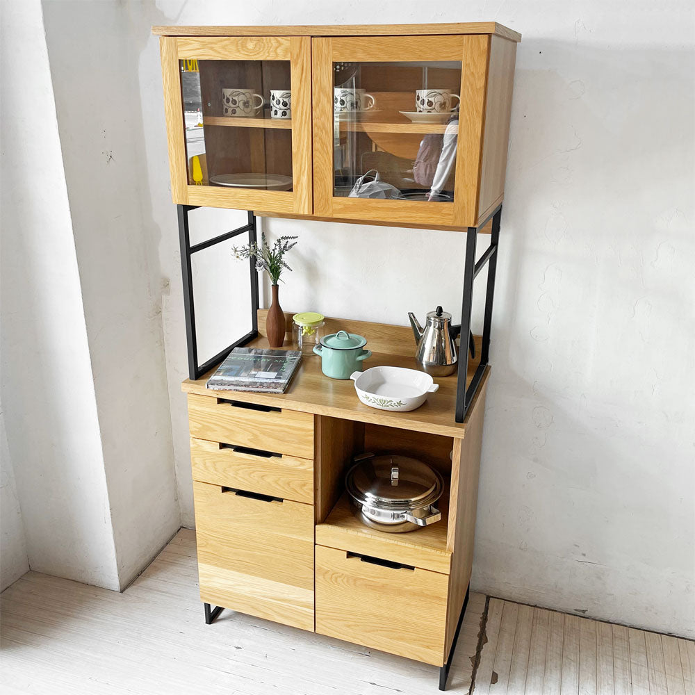 アデペシュ a.depeche スプレム splem キッチンボード 800 オーク材 食器棚～非の打ち所がない～