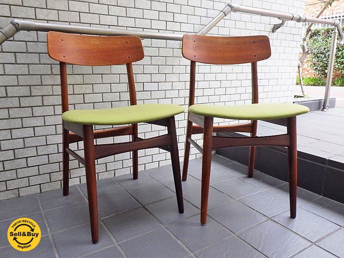 北欧ビンテージ デンマーク製 Denmark vintage チーク材 プライウッド ダイニングチェア ～良デザイン、経年の雰囲気も良しな北欧椅子～ 【 買取と販売とレンタルのお店 】