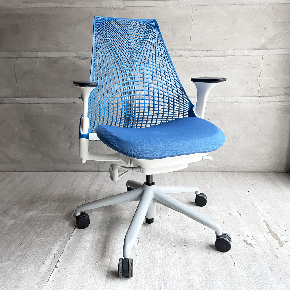 ハーマンミラー Herman Miller セイルチェア SAYL CHAIR デスクチェア オフィスチェア ブルー イヴ・ベアール ～吊橋から着想を得たチェア～