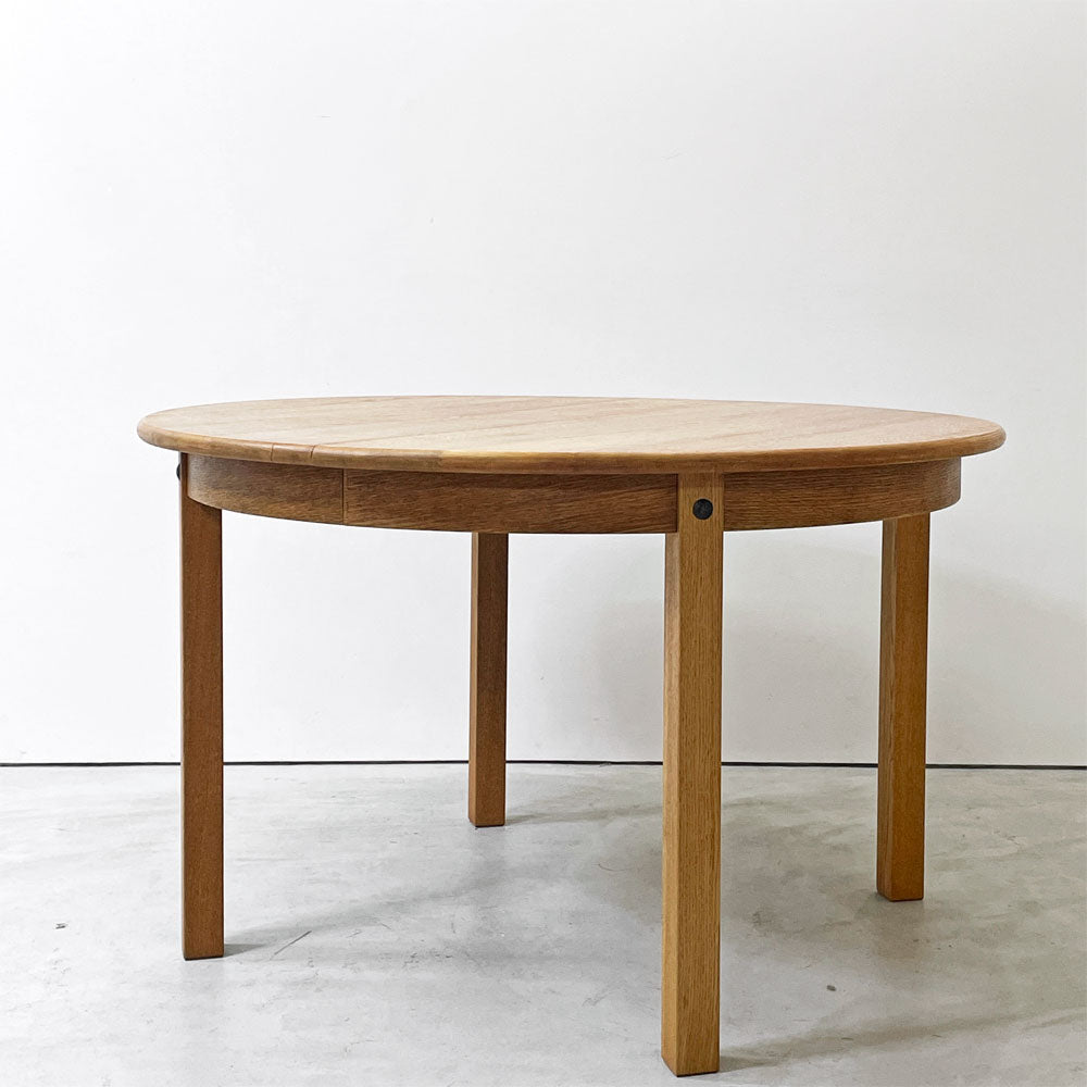 【祖師ヶ谷大蔵店】デンマーク ビンテージ Danish vintage オーク材 エクステンション ダイニングテーブル ラウンド 伸長式 Φ120cm 北欧家具 買取させていただきました。