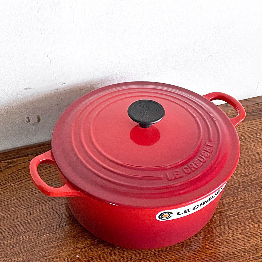 【自由が丘店】ルクルーゼ LE CREUSET ココットロンド 両手鍋 22cm 鋳物 レッド フランス 買取させていただきました。