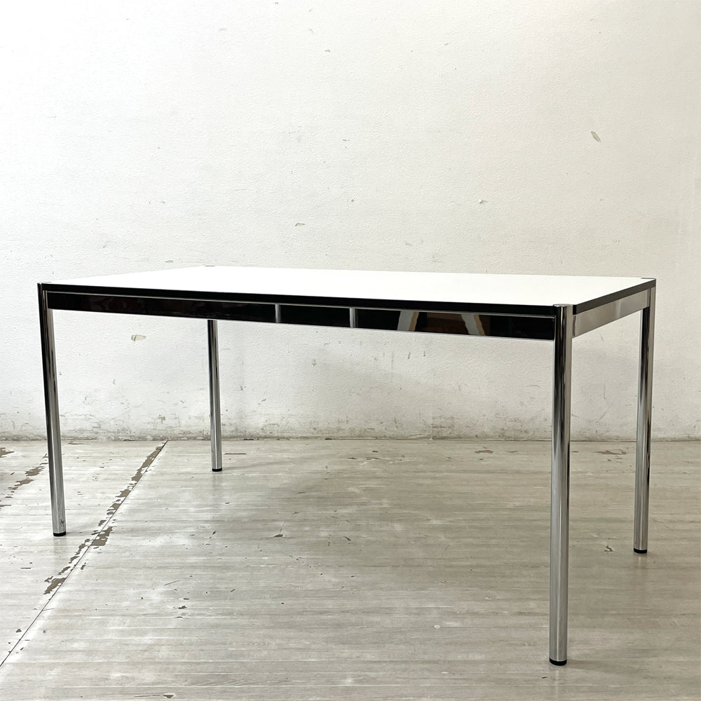 【祖師ヶ谷大蔵店】USMモジュラーファニチャー USM Haller USMハラーテーブル ワーキングデスク ダイニングテーブル W150×D75×H74cm アジャスター パールグレーラミネート(ホワイト) 高さ調整機能付 買取させていただきました。