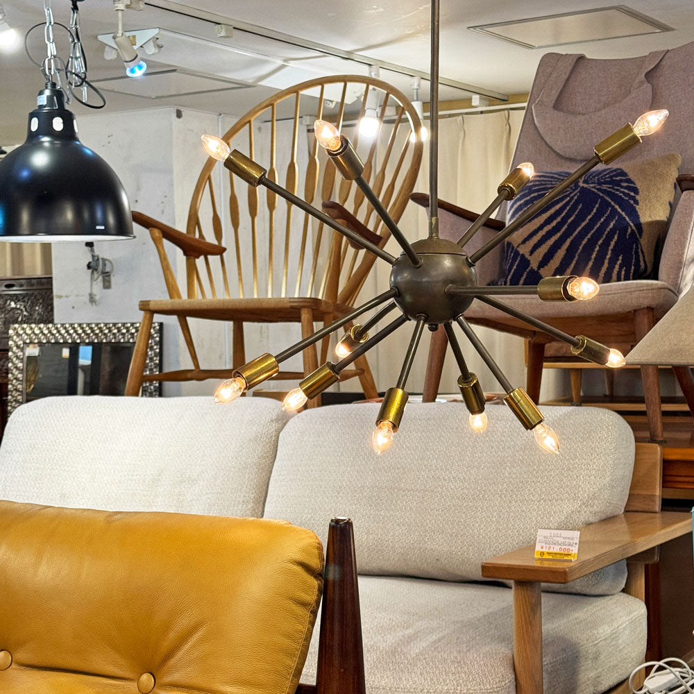 ビンテージ Vintage スプートニクランプ 12灯 ペンダントライト ミッドセンチュリー 50's レトロ スペースエイジ ～宇宙への憧れ～