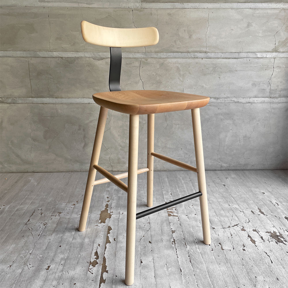 マルニ木工 maruni マルニコレクション MARUNI COLLECTION ティーアンドオー T＆O T2 バースツール Mid カウンタースツール ハイスツール メープル×ブラック ジャスパー・モリソン