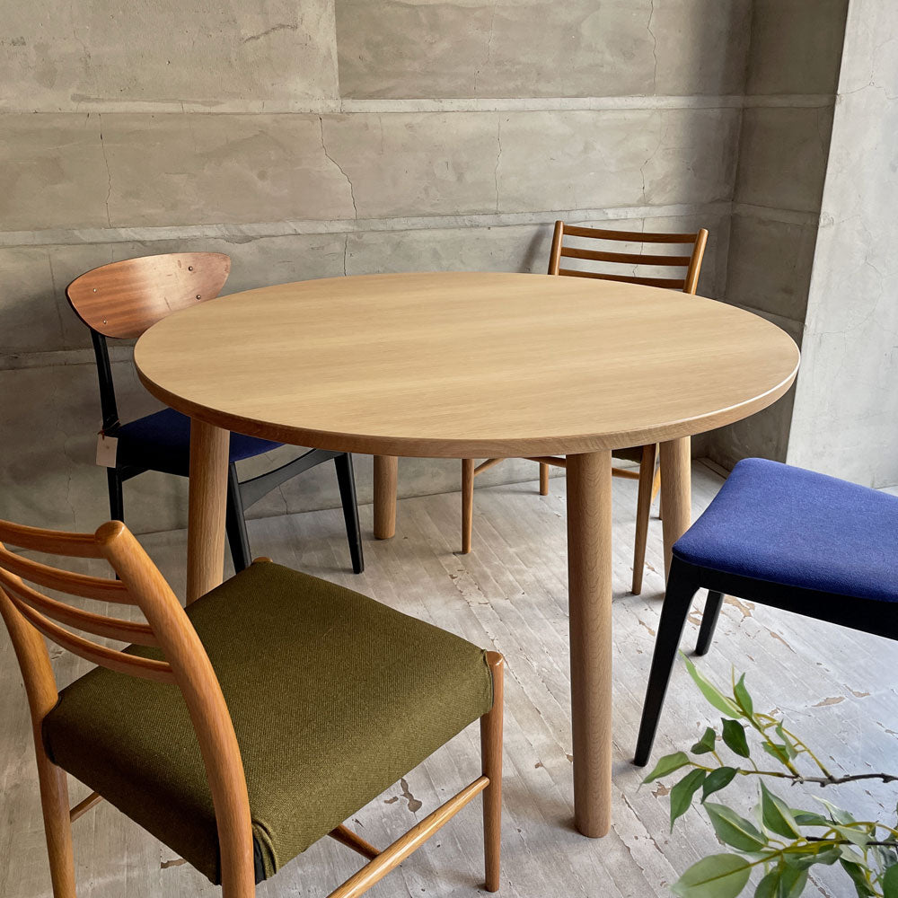 マルニ木工 maruni マルニコレクション MARUNI COLLECTION ヒロシマ HIROSHIMA ラウンドテーブル ダイニングテーブル ナチュラルホワイト オーク材 深澤直人 ～～