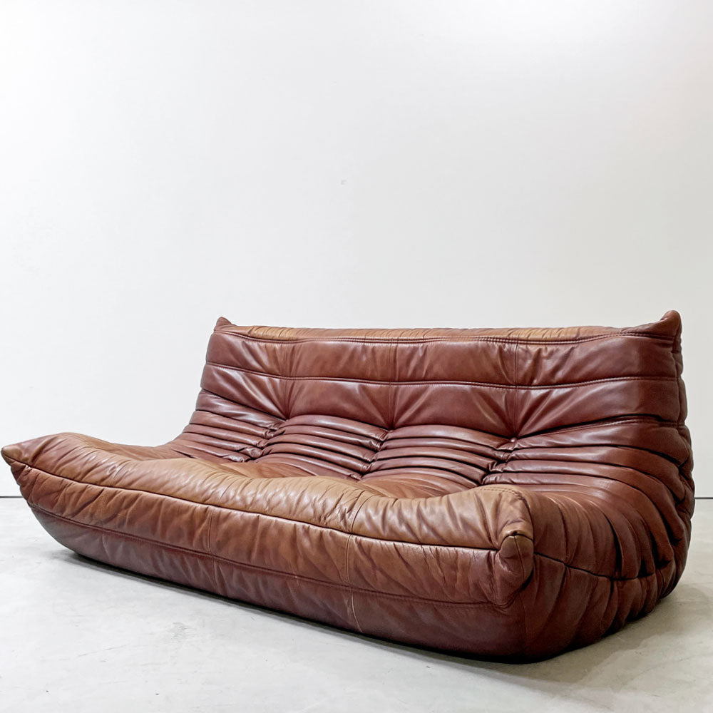 【祖師ヶ谷大蔵店】リーンロゼ ligne roset トーゴ TOGO 3Pソファ 3人掛けソファ 3シーター 本革 ブラウン ミッシェル・デュカロワ Michel Ducaroy 買取させていただきました。