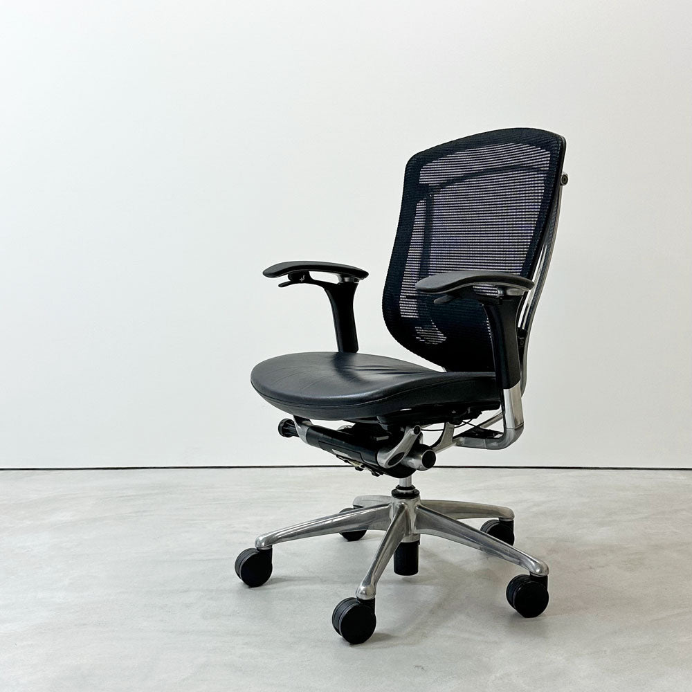 【祖師ヶ谷大蔵店】オカムラ okamura コンテッサ Contessa オフィスチェア スタンダードタイプ ランバーサポート付 CM32AB FBG1 可動肘 座レザー・背メッシュ 買取させていただきました。