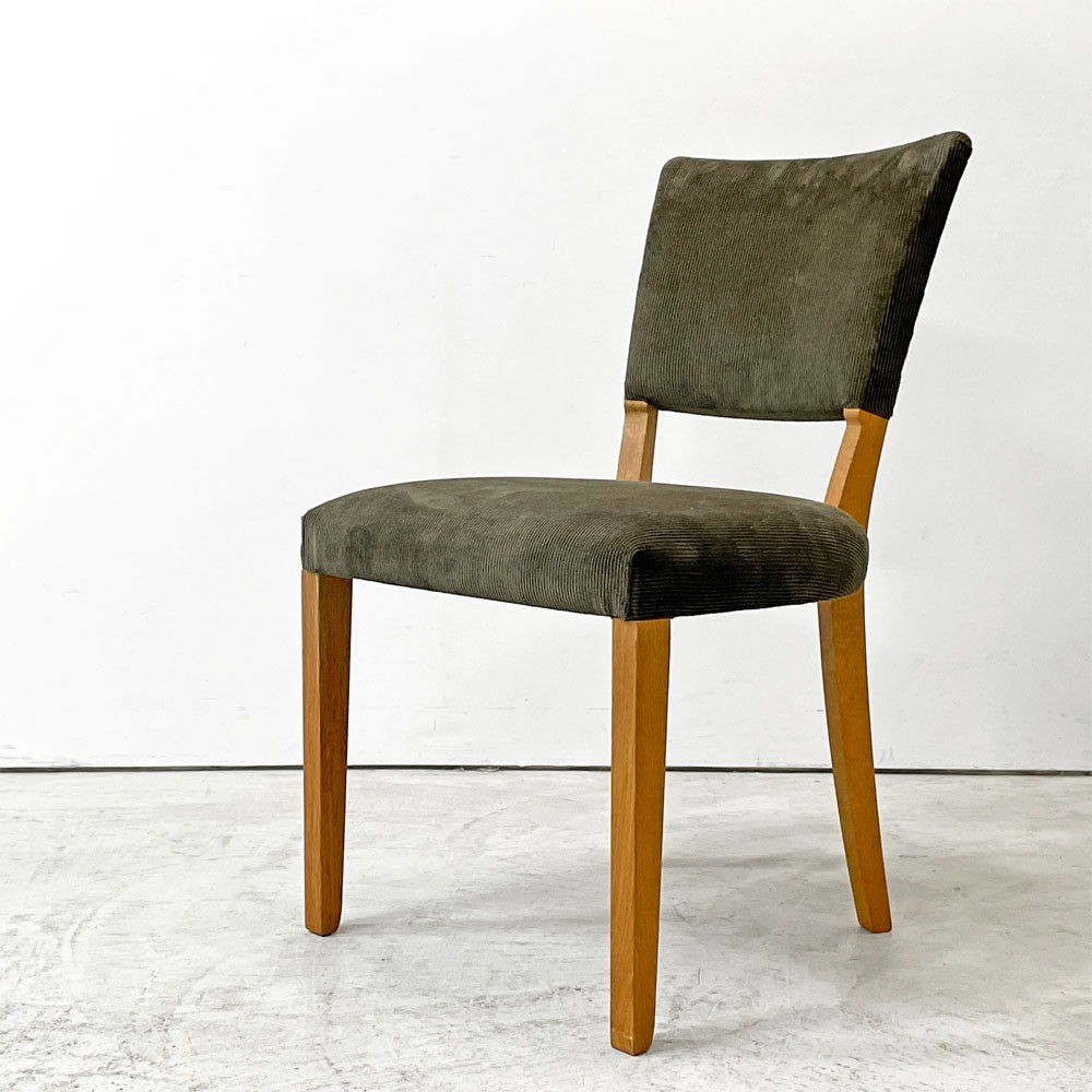 【祖師ヶ谷大蔵店】トラックファニチャー TRUCK FURNITURE エスアールチェア SR CHAIR ダイニングチェア ナラ無垢材 コーデュロイ カーキ 鋲打ち 生地張替 参考定価 約￥90,310- 買取させていただきました。