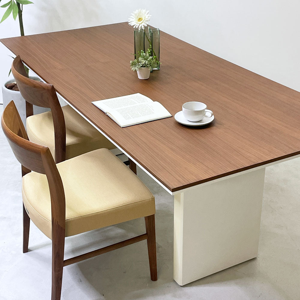 アルフレックス arflex アフォガート AFFOGATO ダイニングテーブル ウォールナット材 マットホワイトベース W190cm モダンデザイン ～空白と未来形～
