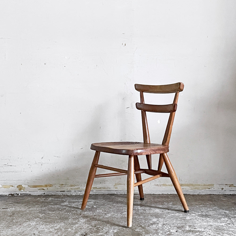 【自由が丘店】アーコール Ercol ダブルバックチェア キッズチェア イエロードット 赤色 スタッキング エルム材 UKビンテージ Vintage 英国家具 買取させていただきました。