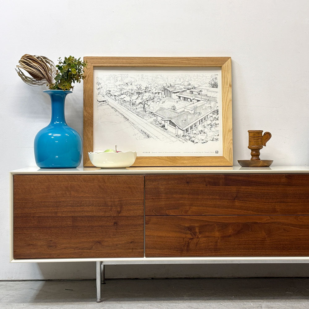タイムアンドスタイル TIME＆STYLE スタンダードコンポジションキャビネット Standard composition cabinet ローボード AVボード 2ドア 2ドロワー ウォールナット W180cm 廃番仕様 ～静謐のファサード～