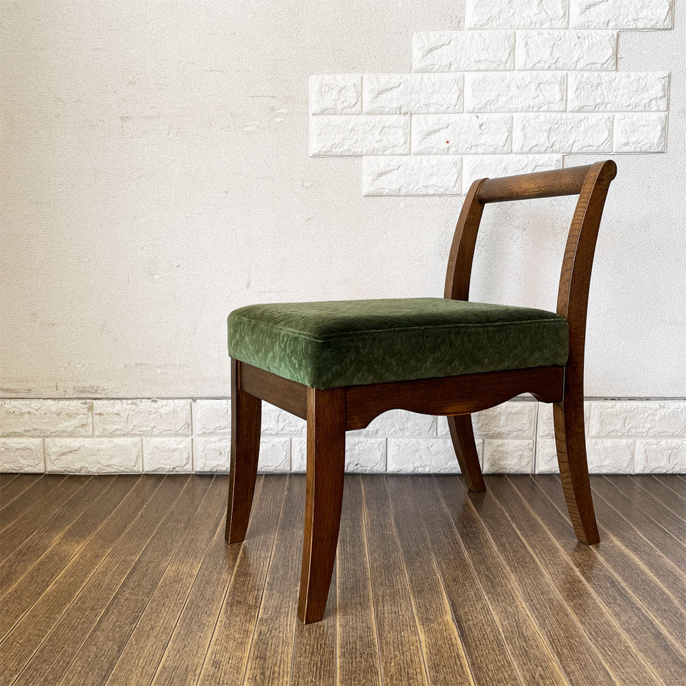 【経堂店】カントリーハウス COUNTRY HOUSE エントランスチェア CPC31 オーク材 ファブリック座面 グリーンモケット 英国カントリースタイル 三越家具 定価￥63,800- 買取させていただきました。