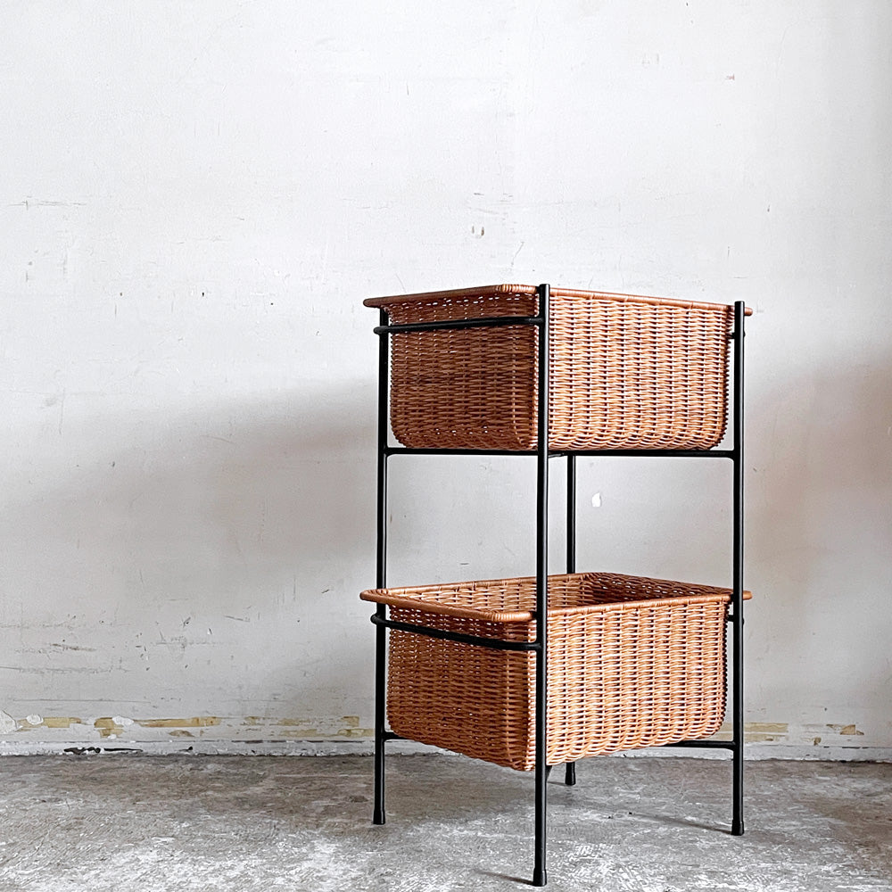 【自由が丘店】イデー IDEE ワラビー WALLABY バスケットスタンド BASKET STAND ラタン スチール ブラック 買取させていただきました。