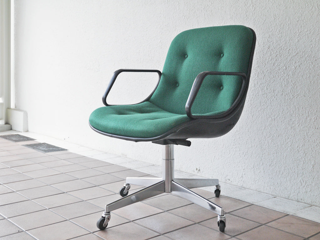 スチールケース Steelcase 451 デスクチェア キャスターチェア グリーンファブリック USビンテージ ミッドセンチュリー  中古品 買い取りしました。
