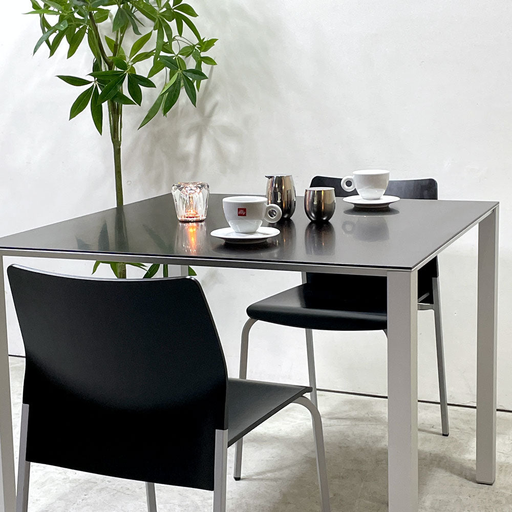 カッシーナ Cassina ixc. エアーフレーム AIR FRAME 3004 VO ダイニングテーブル オーク天板 ブラック W90cm デヴィッドチッパーフィールド モダンデザイン ～白銀のホライゾン～