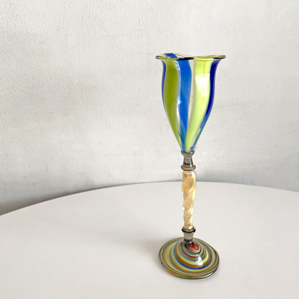 【自由が丘店】ベネチアングラス Venetian glass シャンパングラス ワイングラス 金彩 ムラーノ イタリア 買取させていただきました。