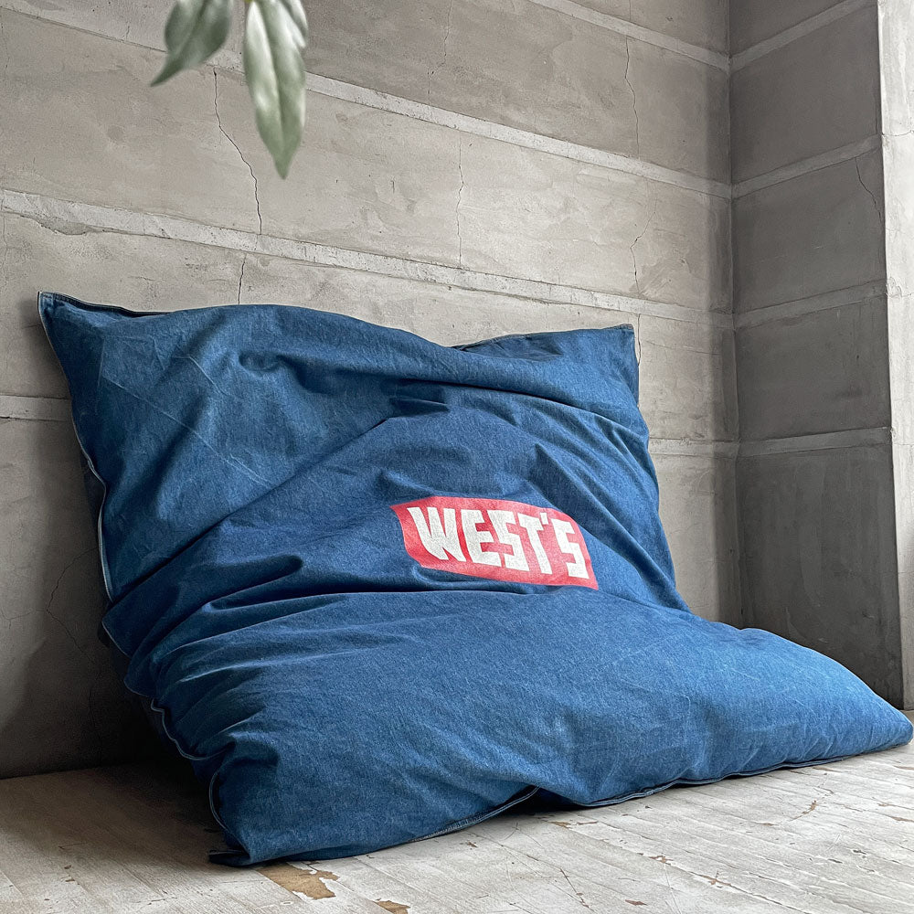 【学芸大学店】ジャーナルスタンダードファニチャー journal standard Furniture × ウエストオーバーオールズ WESTOVERALLS コラボレーション デニム生地 BIGクッション 120cm 廃番希少 買取させていただきました。