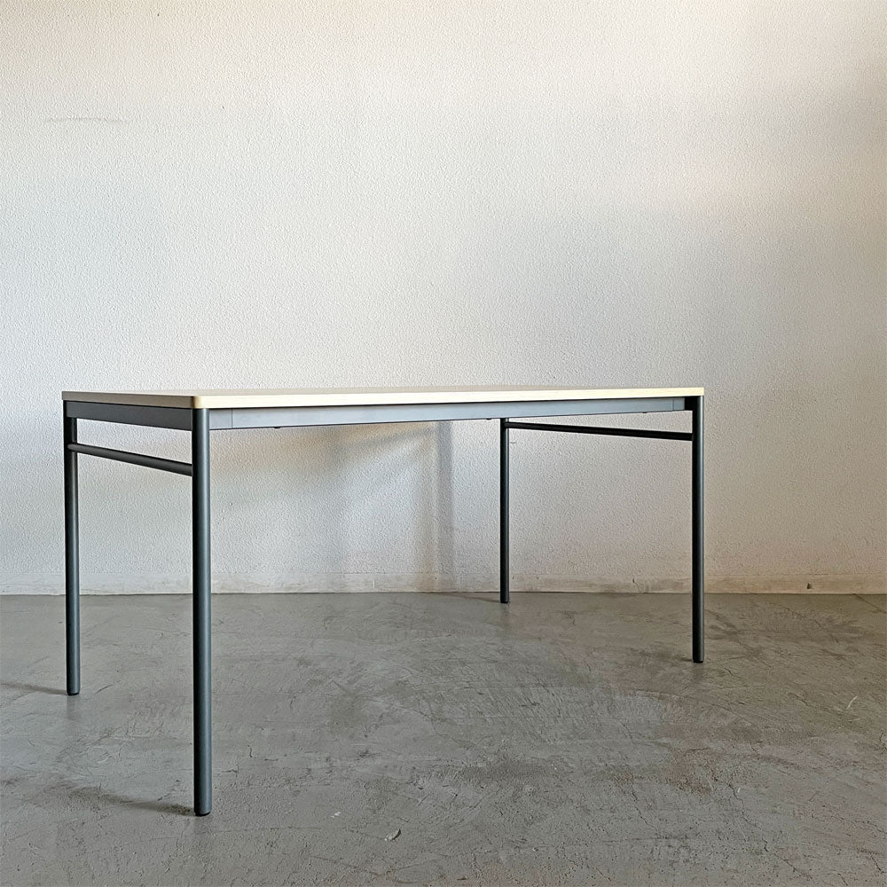 【登戸BASE店】マスターウォール MASTERWAL レ・フォルメ Les Formes ブルエ BLEUET ダイニングテーブル W140cm ウッドトップ スチールレッグ 外箱付 佐々木章行 定価￥143,000- 廃番 未使用品 買取させていただきました。