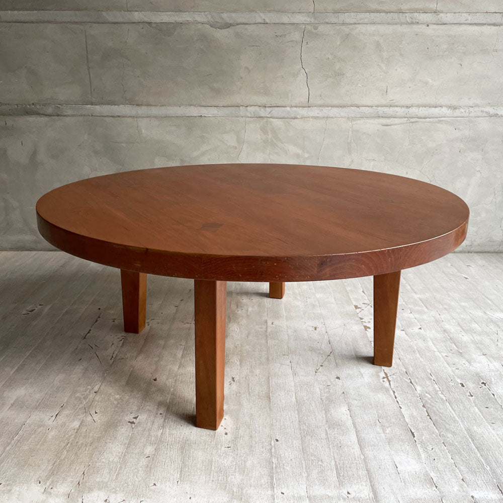 【学芸大学店】クラフトファニチャー craft furniture チェリー無垢材 ラウンド コーヒーテーブル ローテーブル 座卓  和モダン Φ88cm 買取させていただきました。