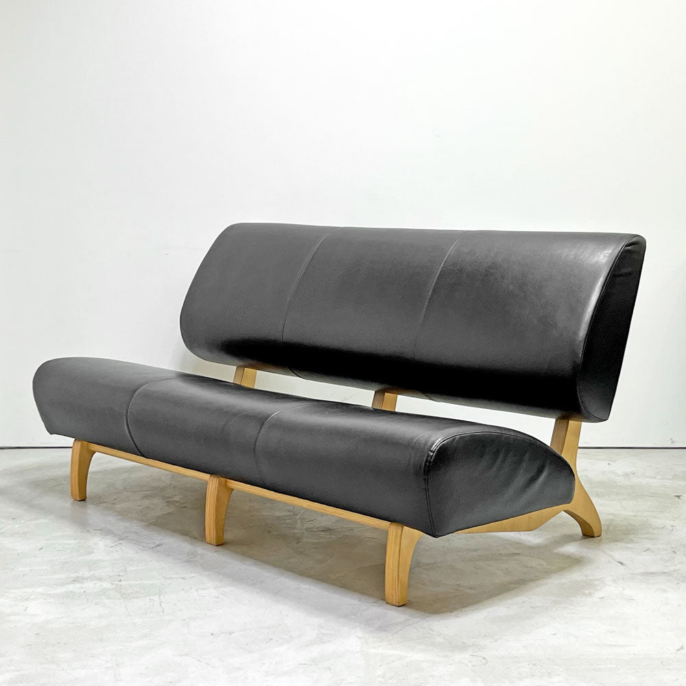 【祖師ヶ谷大蔵店】イデー IDEE カゴル ベンチソファ CAGOLE BENCH SOFA 3シーター ソファ 約160cm ブラック×シナ材共芯合板 篠本拓宏 廃盤 買取させていただきました。