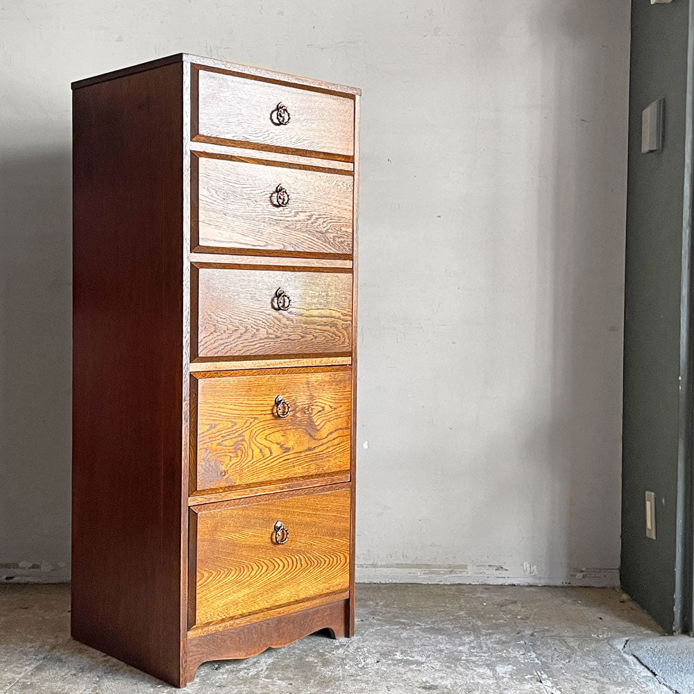 【自由が丘店】三越家具 カントリーハウス COUNTRY HOUSE ブルージュ Brugge スリムチェスト 5ドロワー 引出し箱 大 オーク材 クラシカル 買取させていただきました。